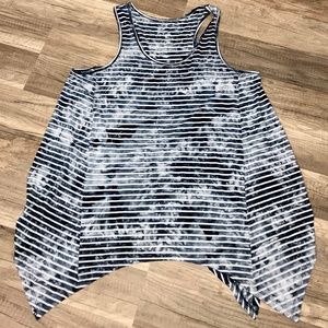 Striped sleeveless blouse